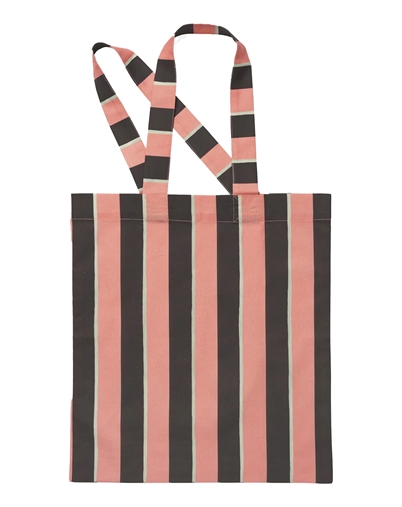 Stine Goya - Tote Net - Rosewood Mint Stripe